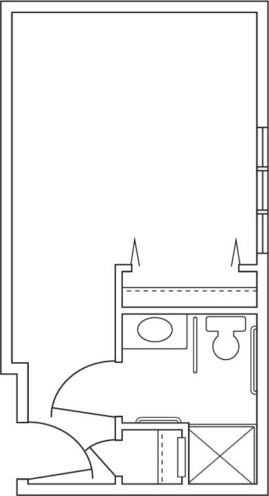 deluxe studio floorplan